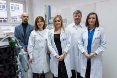 Od lewej: dr inż. K. Pochwat, dr M. Zdeb, prof. PRz M. Kida, prof. P. Koszelnik, dr inż. S. Ziembowicz,